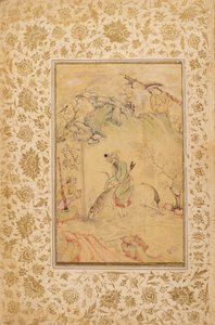 Manzaradaki Avcılar, c.1615 (kağıt üzerinde mürekkep, wc ve altın)